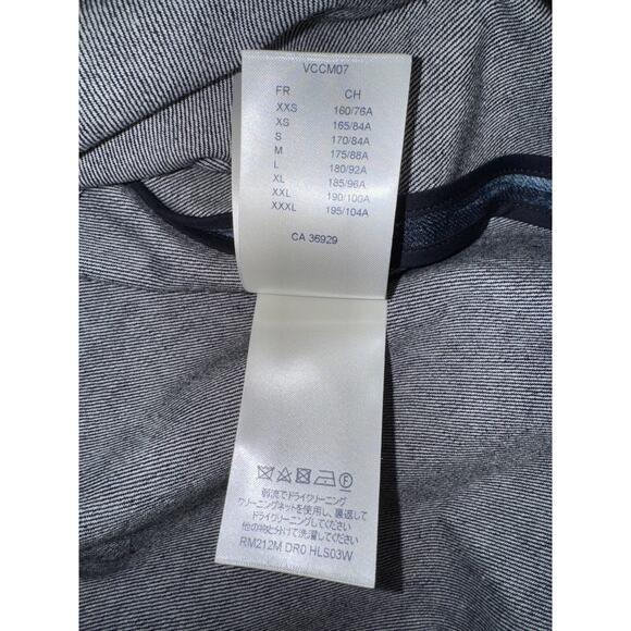 Louis Vuitton Salt Print Denim Blue Damier LV Logo Short Sleeve Button Shirt S - Picture 16 of 16